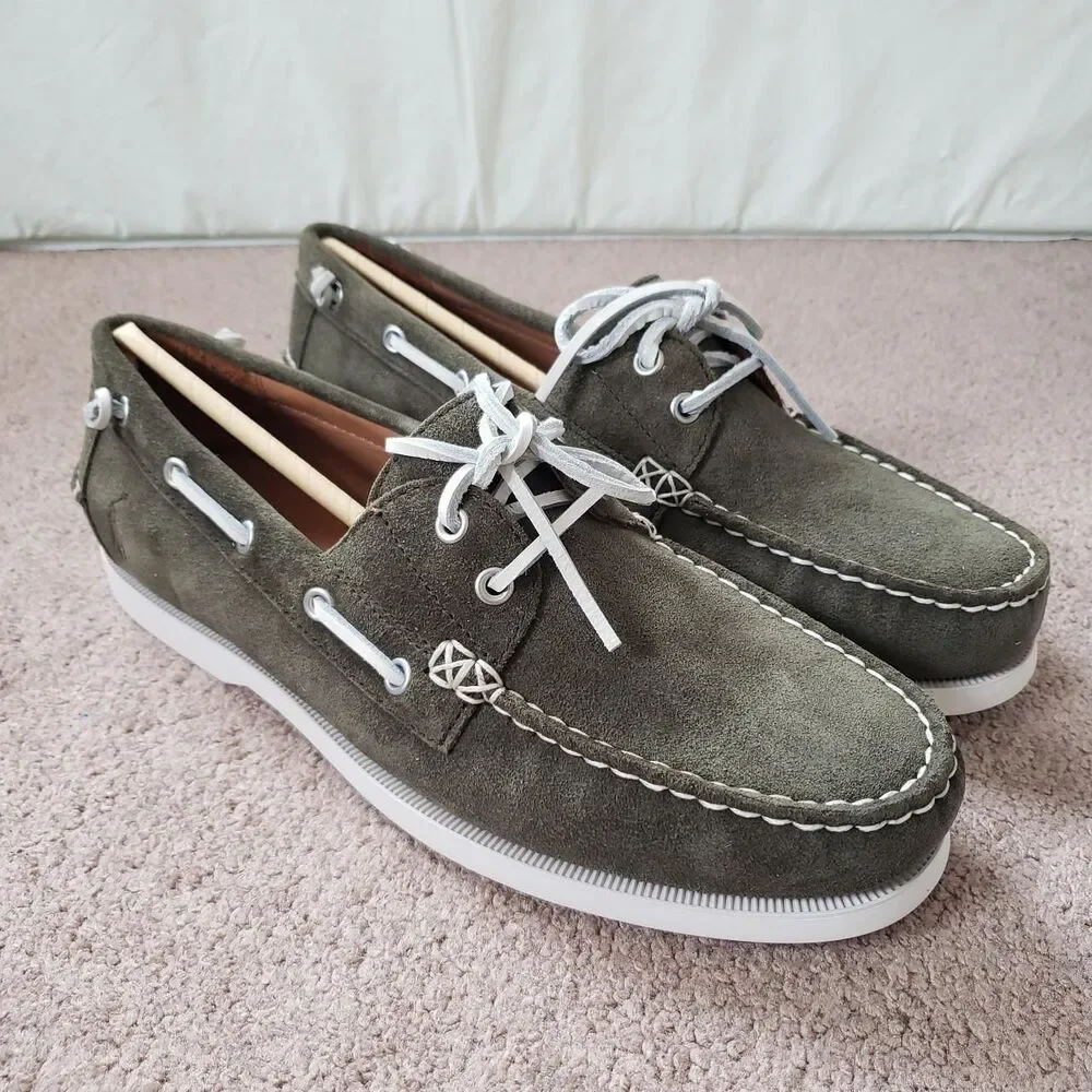 Polo Ralph Lauren Merton Armadillo Suede Boat Shoes Size 10